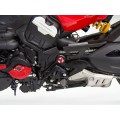 DBK Special Parts (Ducabike) Tri Blade Contrast Cut Billet Swingarm Caps for the Ducati Diavel V4 DBK Special Parts (Ducabike) Tri Blade Contrast Cut Billet Swingarm Caps for the Ducati Diavel V4